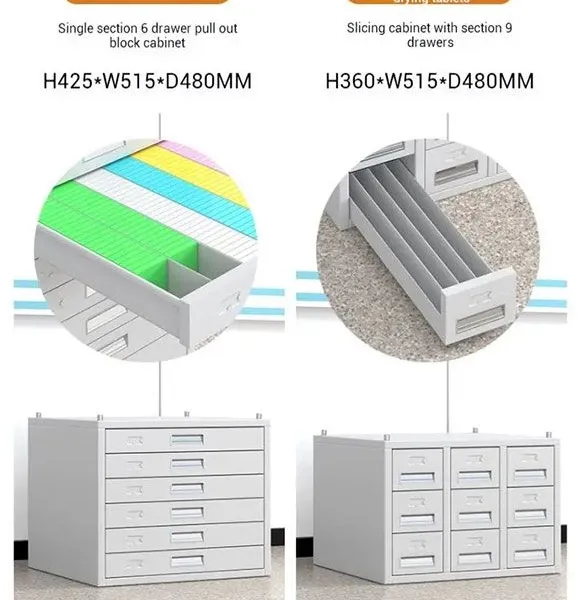 Pathology Cabinet Set for Hospital – Slide Storage + Paraffin Block Filing System, 20-Drawer Steel photo-5