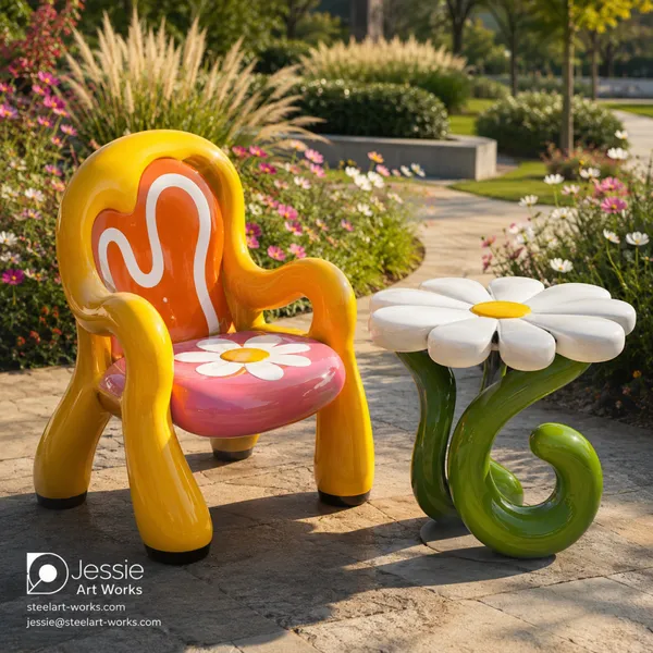 tabouret de dessin animé de parc