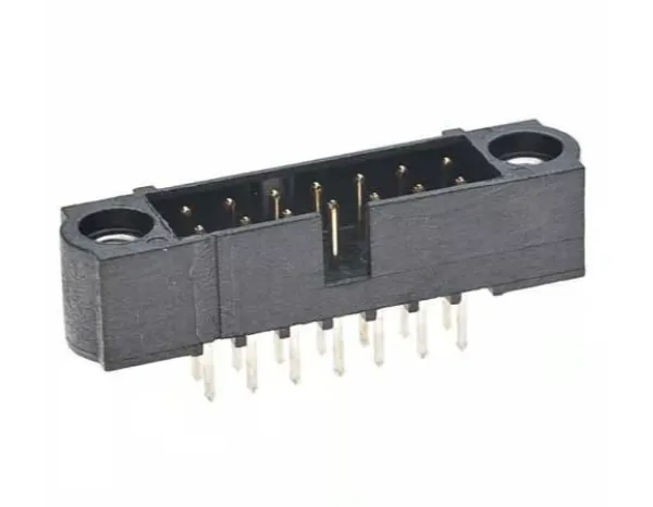 HARWIN M80‑5002005 Datamate J‑Tek 2mm Pitch 20‑Way DIL Vertical Male Header, Through‑Hole With Jackscrews, Gold‑Plated photo-2