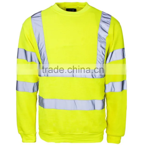 Yellow Reflective Safety T-shirt With Long Sleeves