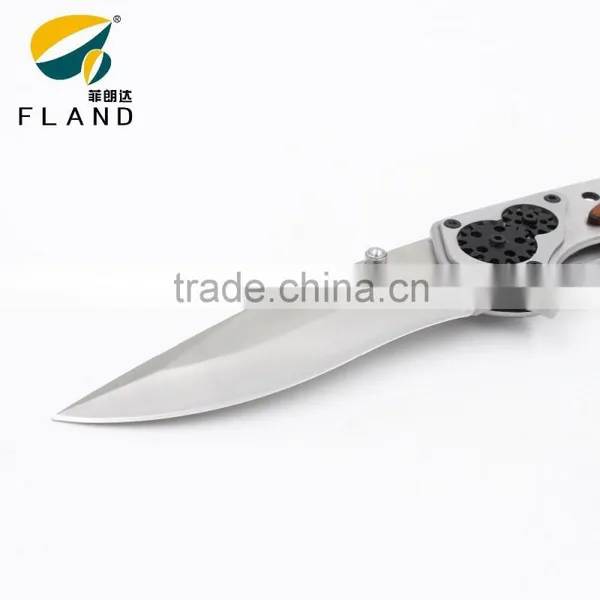 Yangjiang Factory Supply Gear Desgin Bearing Knife Pivot Stainless Steel Titanium Hunting Knife photo-6