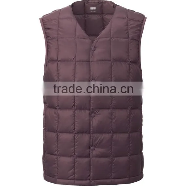 Winter 100% Polyester Custom Vest Men Down Vest