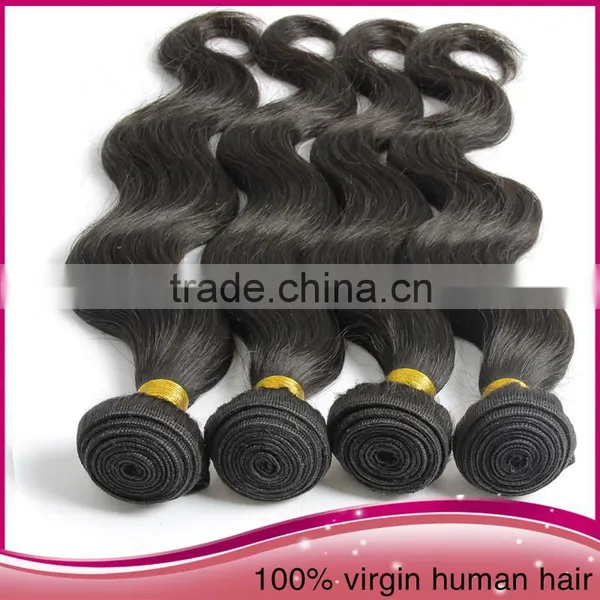 2015 Best Selling 6A Quality Brazilian Human Hair Body Wave Tangle Free Hair Extension photo-2