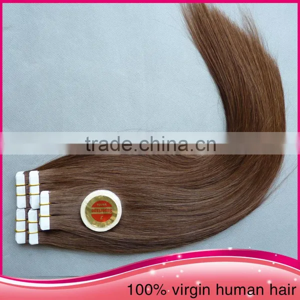2015 Hot Selling 5A Grade Quality Pu/Tape Hair Extension Real Peru Human Hair Extension photo-2
