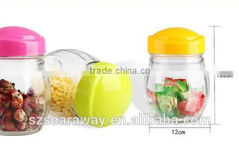 Colored Plastic Lid and Glass Spice Jars Wholesale photo-2