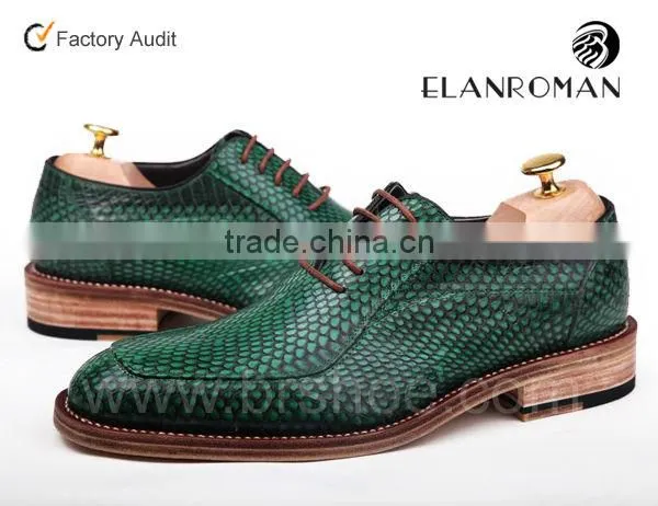 Snake Skin Fashion Oxford Shoes Handmade Goodyear Shoes Dress Shoes photo-4