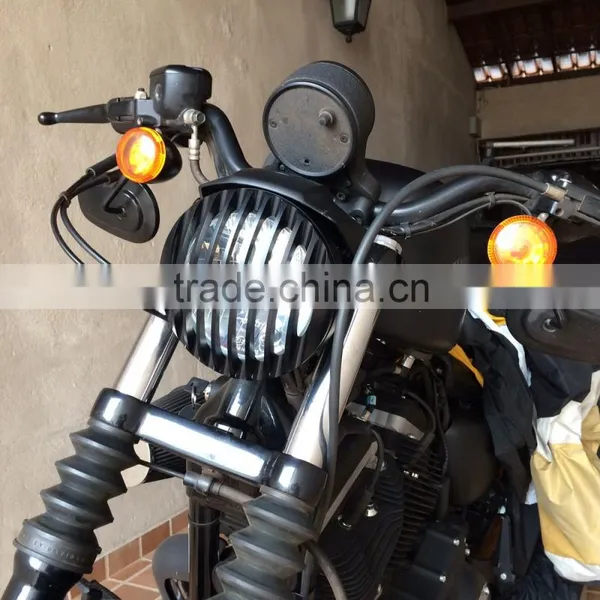 BJ-HGC-001 for Harley Sportster XL 883 1200 Aluminum 5 3/4" Motorcycle Headlight Grill Cover photo-6