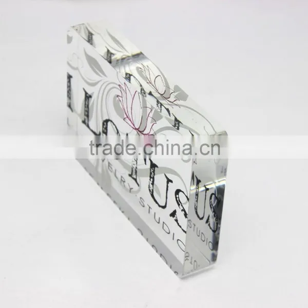 Acrylic Logo Block Custom Silk Printing Cheap Items to Sell photo-3