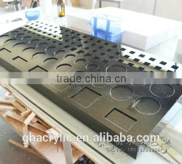 Hot Design Acrylic Cosmetic Display Stand Made of Black Organic Glass photo-6