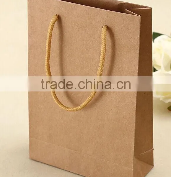 Custom Design Printed Shopping Brown Kraft Paper Bag photo-3
