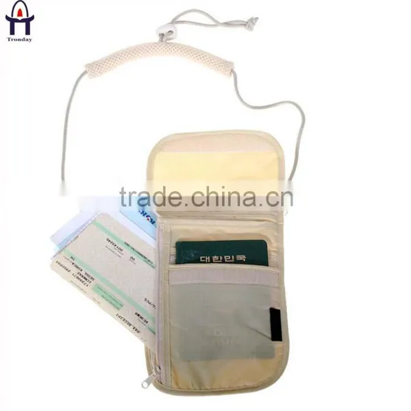 Neck Stash Pouch Travel Holder Passport Id Wallet Nylon Neck Wallet photo-2