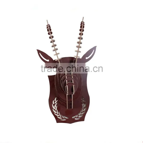 North-Europe Style Wall Hanging Art Home Decoration Animal Wooden Craft photo-5