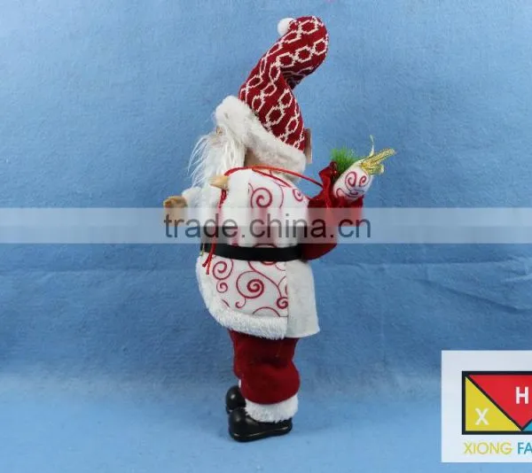 Cheerful Standing Santa Claus Christmas Figure With Presents photo-2