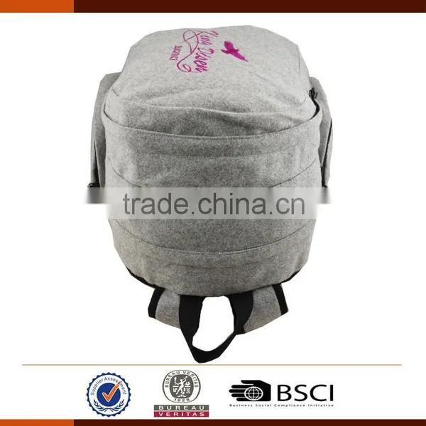 Customizable Leisure Felt Backpack for Students photo-6