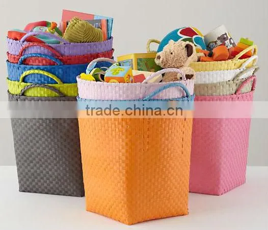 Plastic Woven Laundry Bin With Handles photo-6