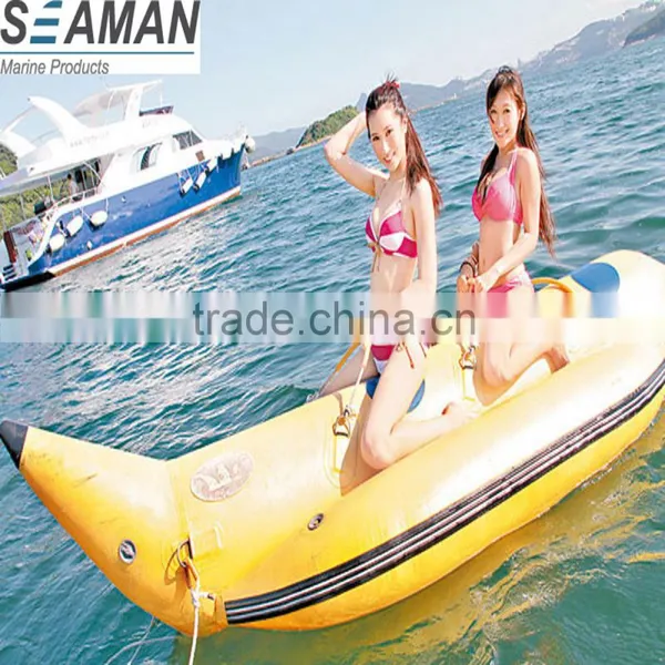 0.9mm PVC Tarpaulin 3 Air Chambers Inflatable Water Games Flyfish Banana Boat photo-2