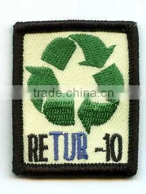 environmental protection sign Embroidery sport patch