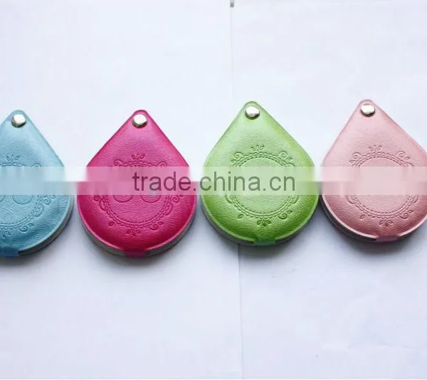 2015 Newly Glasses Embossed Leather Vanity Mirror for Wholesale,ME301-A