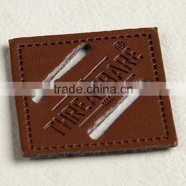 China Credible Label Factory Produce Printing & Embossing Leather Patch Label for Women's Handbag photo-3