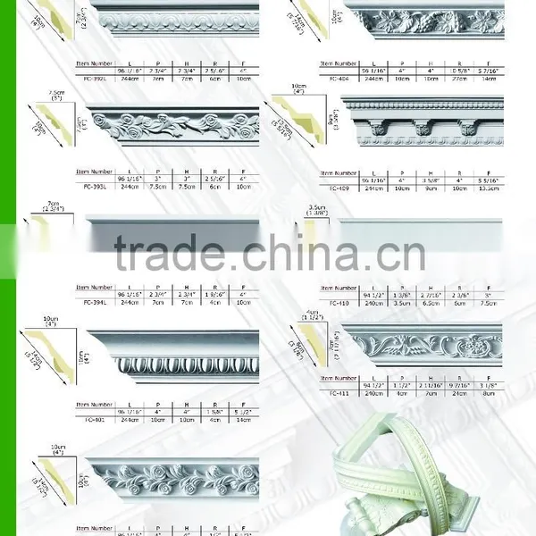 2016 Polystyrene High Quality Beautiful PU Decorative Corbel Eps Cornice Moulding photo-2
