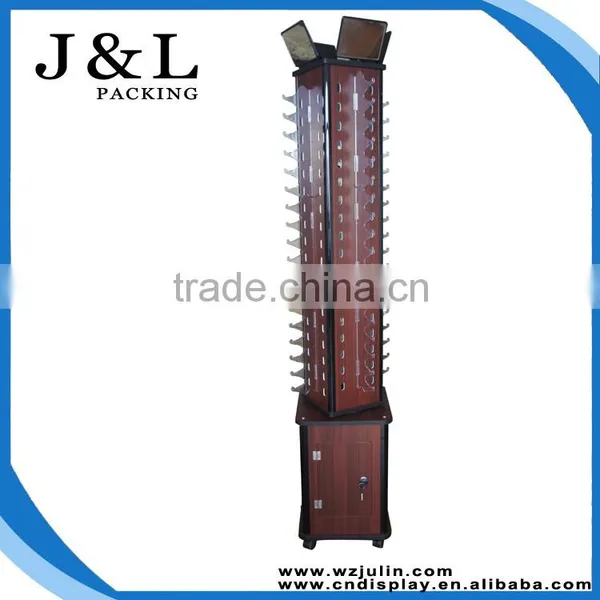 TOP Sale 72 Pcs Wooden Sunglass Display With Little Packing Size and Small MOQ , Customized is Welcome!