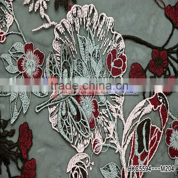 2016 Hot Selling Product High Quality Embroidery Latest Fashion Element Polyester Fabric photo-3