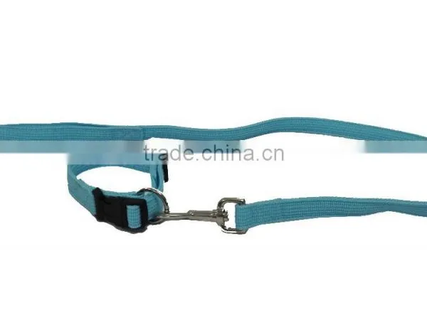 Wholesale Dog Leashes & Collars Adjustable Pets Lead Webbing Strap;dog Collar&leash Set