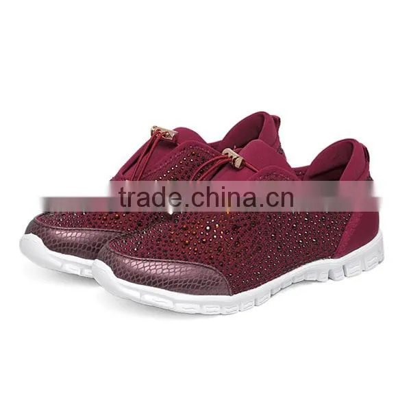 Hotfix Rhinestone Lycra Elastic Sports Shoes Light Weight Sneaker photo-6