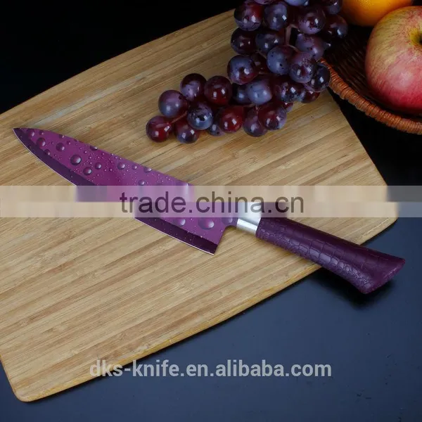 KP1403-C 8 Inch Chef Knife New Designed Color Non-stick Coating New Arrival Kitchen Knife