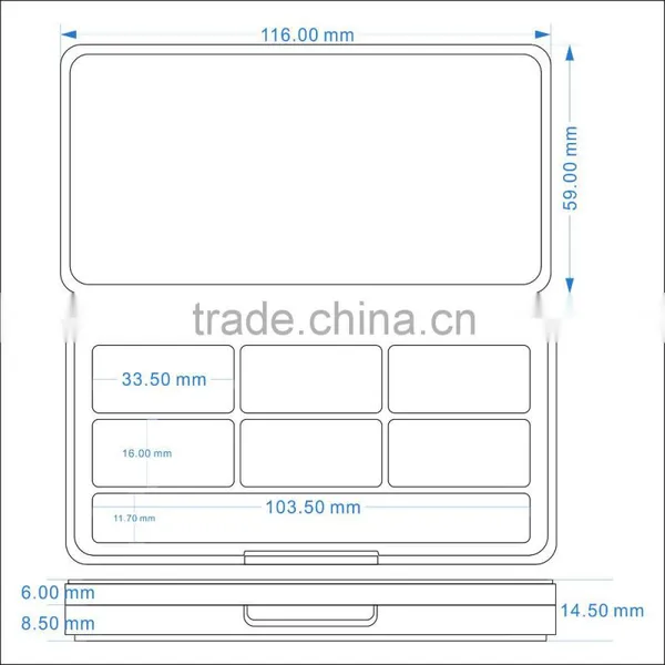 Cheap Plastic Empty Display Palette Eyeshadow Case photo-5
