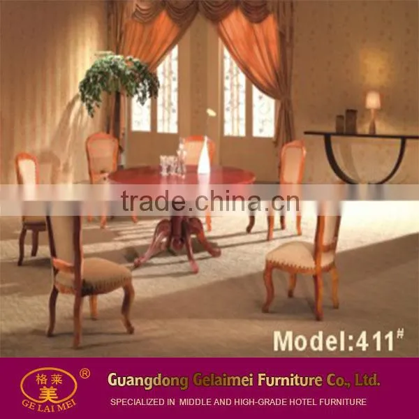 412 Lobby Chair Restaurant Wooden Royal Design Modern Dining Set photo-2