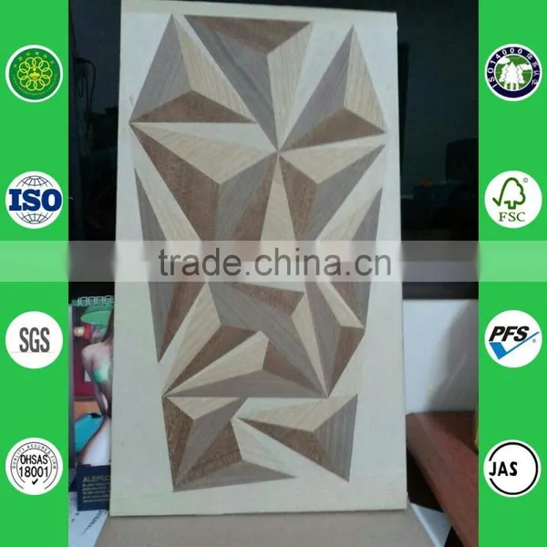 Veneer 3D Wave Board MDF Decorative Wall Panels