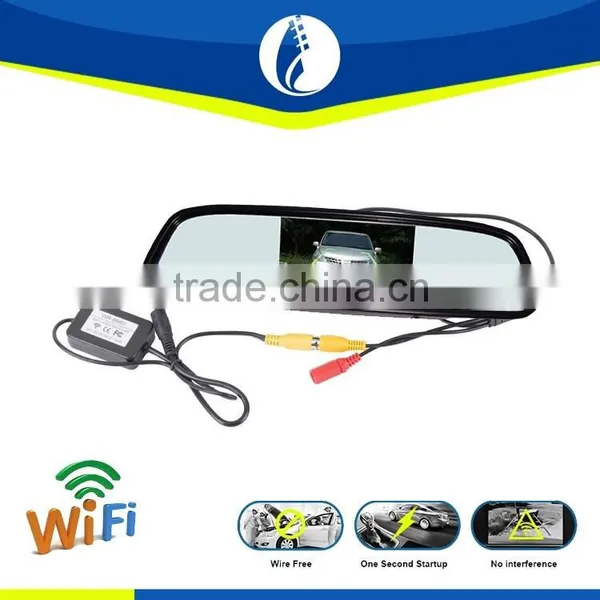 Digita 2.4G Wifi Wireless 4.3inch One Second Startup Waterproof Car Rearview Mirror photo-3