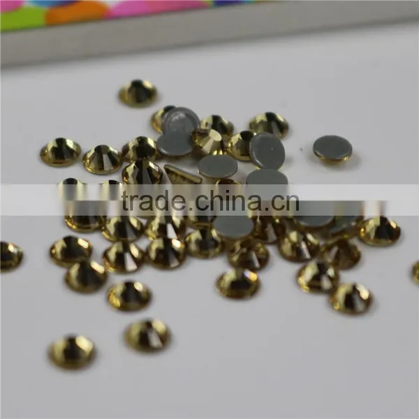 12 Cuts Flat Glue High Quality Ss10 lt Topaz Color Hot Fix Strass Rhinestone photo-2