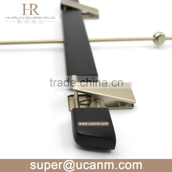 HRW-U36GB Luxury Lotus Wood Skirt Hanger With Long Hook photo-3