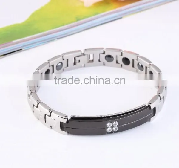 Noproblem P091 Fashion Jewelry Balance Magneitc Bead Charm Power Silver Man Bracelet photo-2