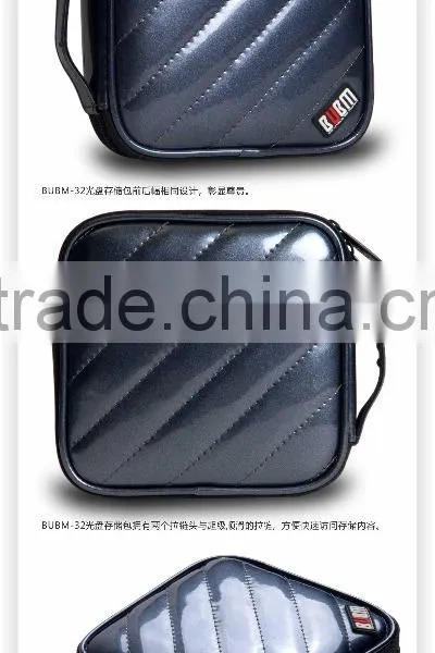 Fashion Grey 32 Capacity PU Leather Cover CD Case DVD Case Car Disc Case photo-3