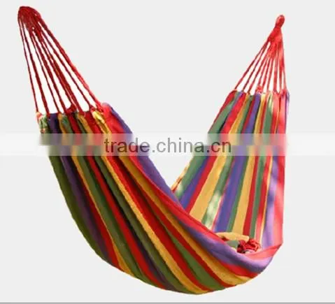 2014 New Style Durable Cotton Rainbow Color Hanging Hammock Bed photo-2