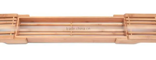 Expandable Bamboo Bathtub Caddy. ,Bamboo Bathtub Caddy - Adjustable photo-3
