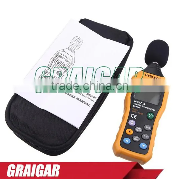 HYELEC MS6708 Digital LCD Audio Decibel Sound Noise Level Meter Monitor Logger Tester 30 dB to 130 dB dB Meter Measuring photo-4