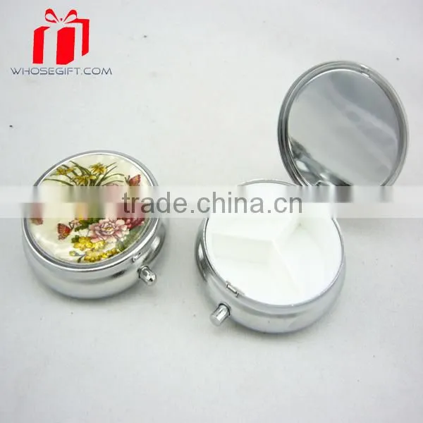 Metal Pill Case/ Pillcase With Jewel, High Quality Cute Pill Case photo-2