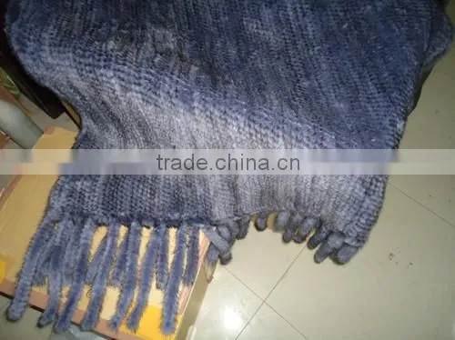 Wholesale Genuine Knitted Mink Fur Blanket From China photo-2