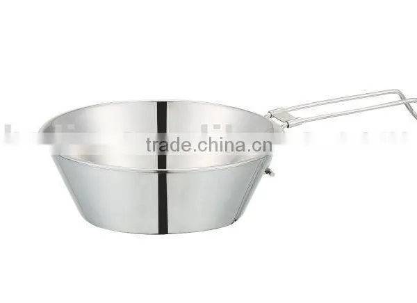 SS Folding Handle Bowl,camping Bowl