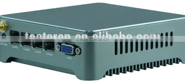 Mini 1U Server Barebone J1900 4 Ehternet Firewall Fanless Small Case photo-3