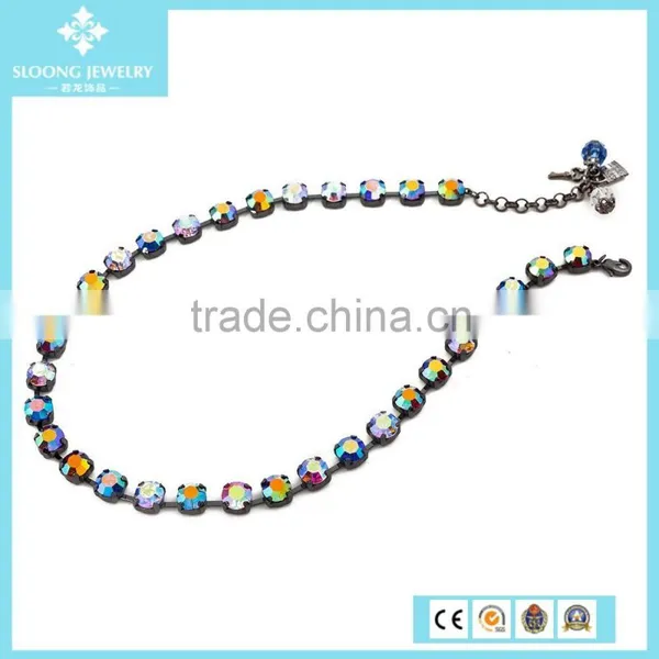 Fashion Multi Austria Crystal Diamond Tennis Necklace photo-5