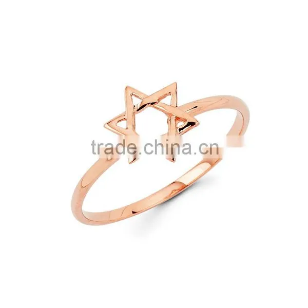 Best Selling Products Stainless Steel Star of David Rings Jewelry Women