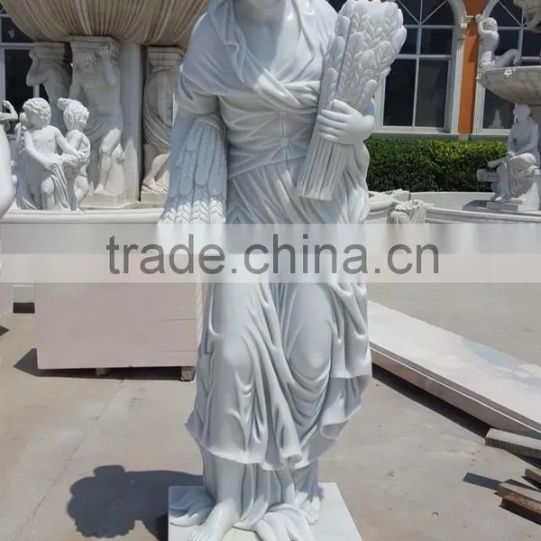 Hand Carved Marble Four Seasons God Statues photo-2