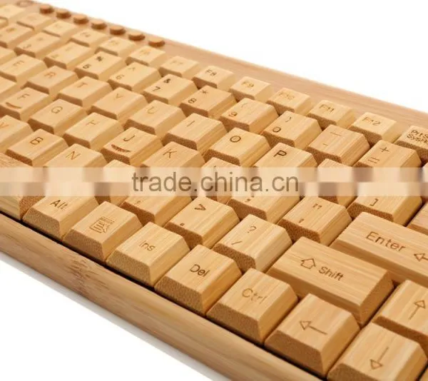 2016 New Bluetooth Wireless Bamboo Keyboard and Mouse / Smart tv With Wireless Mouse and Keyboard/ Wireless photo-3