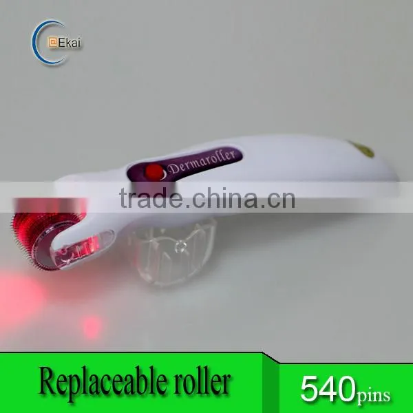 Photon Led Derma Roller Micro Needle Skin Roller With Replaceable Tips