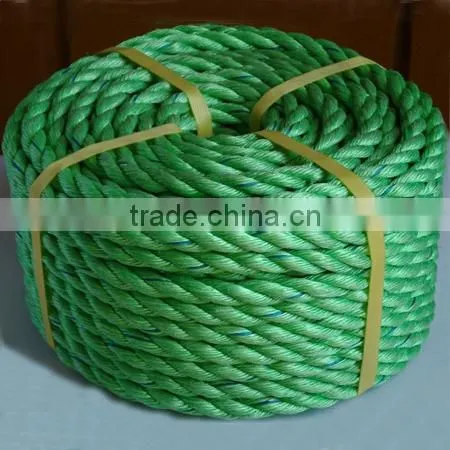Three-strands Various Colors Polyethylene Rope , Packing Rope